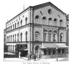 Historic Thalia Theatre building in Hamburg circa 1890 designed by Franz Georg Stammann and Auguste de Meuron