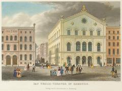 Historic Thalia Theater building in Hamburg in 1860