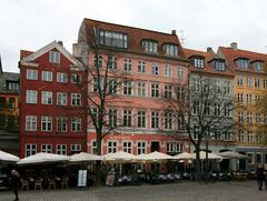 Historic buildings at Gråbrødretorv southern side in Copenhagen including Nos.13, 15, and 17