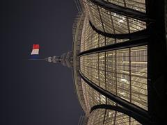 Grand Palais in Paris with French flag flying