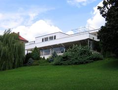 Villa Tugendhat modernist architecture exterior in Brno Czech Republic