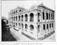 Historic Saint John's University building in Shanghai with traditional architecture
