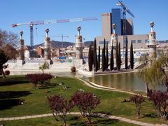 Sunday morning at España Industrial park in Barcelona near Sants-Estació railroad station