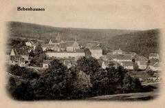Bebenhausen historical postcard by Heinrich Sting circa 1907 showing a scenic village view