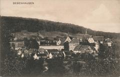 Scenic view of Bebenhausen near Tübingen in a vintage postcard style