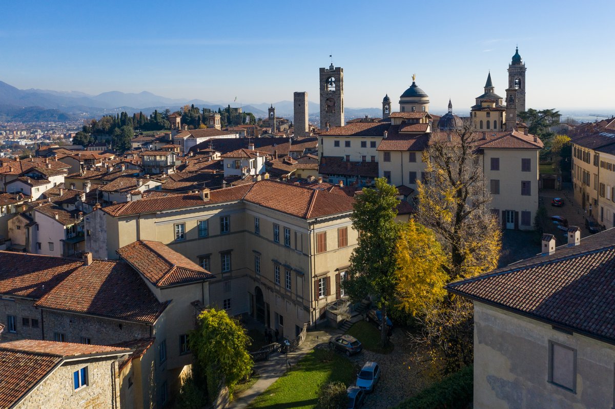 University of Bergamo Rector offices aerial view
