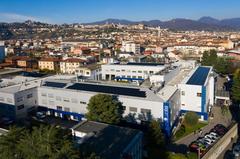 Aerial view of University of Bergamo campus at Caniana