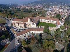 University of Bergamo campus S. Agostino aerial view with historical buildings and modern facilities