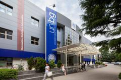 Main entrance of University of Bergamo Caniana campus