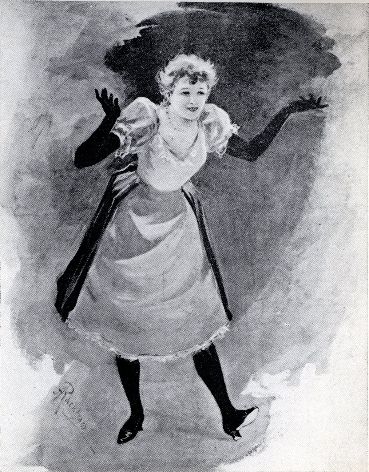 Sketch of Mlle. Armand 'Ary' at the Palace Theatre by Arthur Rackham