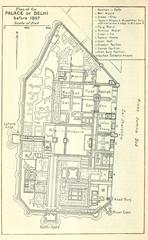 Plan of the Red Fort in Delhi before 1857