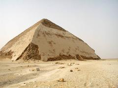 Bent Pyramid North Entrance view with clear sky