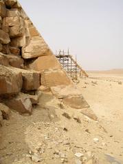 North face of the rhomboidal pyramid at Dahshur with facing blocks visible