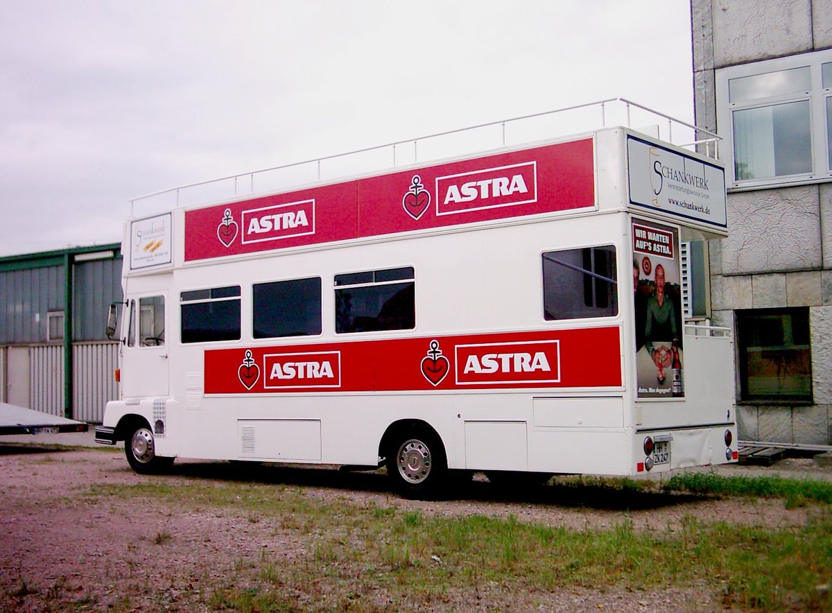 Double-decker bus of Holsten in Hamburg Germany