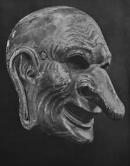 Ancient Gigaku mask at Todaiji Temple in Nara, Japan