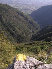 Panoramic view of La Valle Santa Felicita from the base of the Great War cableway at Romano d'Ezzelino