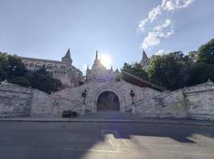 Panoramic view of Budapest with Budai Vár and Halászbástya