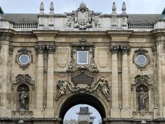 Coat of arms on the Buda Castle in Budapest
