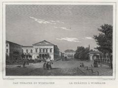 Historical theater building in Wiesbaden, Germany in 1790s style
