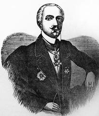 Portrait of Evangelos Zappas Greek philanthropist