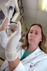 59th Medical Wing Clinical Research Division healthcare professionals in a clinical research lab