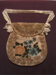 Reticule with still life painting from 1825 at American Folk Art Museum NYC