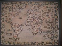 Map of the Animal Kingdom from 1835, New England folk art style