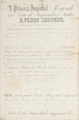 Official document of the Order of the Rose Brazil 1871