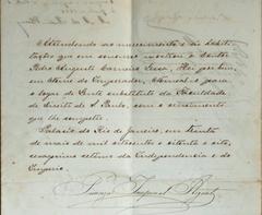 Imperial appointment document by Princess Isabel naming Professor Pedro Augusto Carneiro Lessa to São Paulo Law School in 1888