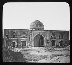 Blue Mosque in Yerevan with traditional Islamic architecture and ornate minaret