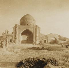 Ruins of Persian mosque in fortress wall Armenia 1925