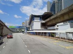 Jalan Bangsar northbound road in Kuala Lumpur Malaysia with traffic and buildings