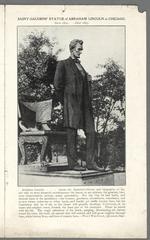 Photomechanical print of Saint-Gaudens' statue of Abraham Lincoln in Chicago