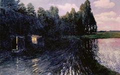 Night landscape painting by Witkacy