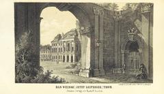 Leipziger Tor gate in Dresden with historic architectural details