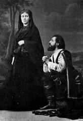 Fyodor Komissarzhevsky as Don Juan and Yuliya Platonova as Donna Anna in The Stone Guest premiere at Mariinsky Theatre 1872