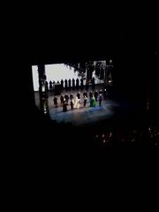 Scene from The Stone Guest opera by Alexander Dargomyzhsky at Bolshoi Theatre New Stage