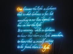 Bright light shining through darkness
