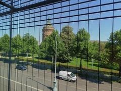 Exterior view of Kunsthalle Mannheim museum building with clear sky