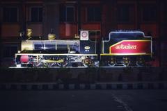 Ahmedabad Junction Railway Station exterior with trains and platforms under clear sky