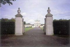 Air Forces Memorial at Runnymede in the UK surrounded by greenery under blue sky