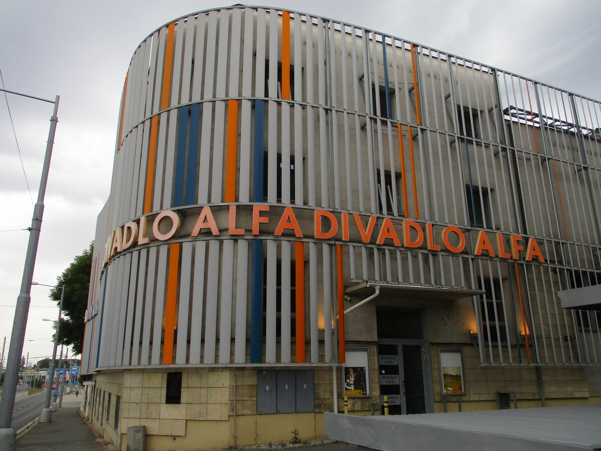 Historic Divadlo Alfa theater building in Plzeň, Czech Republic