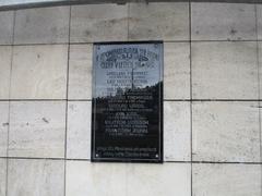 Memorial plaque dedicated to the victims of World War I on the Alfa Theatre building