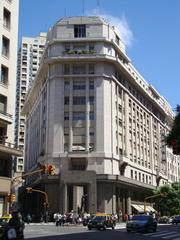 Facade of Edificio Volta, headquarters of CHADE in Buenos Aires, designed by Alejandro Bustillo in 1935
