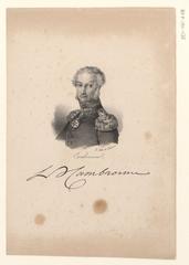 Portrait of Pierre Cambronne lithograph on paper from early 19th century