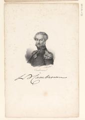 Portrait of Pierre Cambronne lithograph on paper