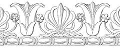 Frieze of capital of Lat at Allahabad with flame palmette within multiple calyx lotuses