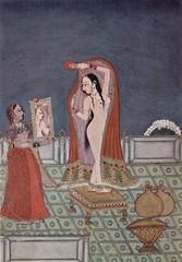 Indian painter artwork from 1775 depicting traditional cultural scene