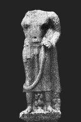Ancient Kausambi statue inscribed with Kanishka Year 2 showing a Bodhisattva standing on lotus flowers
