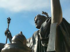 Alma Mater statue at Columbia University in front of Low Memorial Library